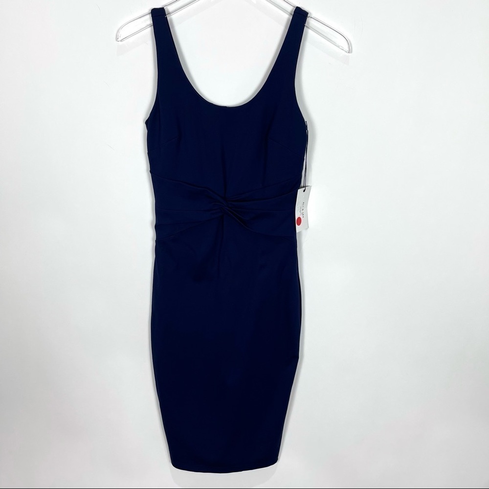 Ali & Jay ruched sheath dress navy blue small